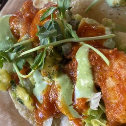 Beer battered shrimp tacos, delicious!
