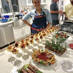 Street And Spice - Owner and Chef with an intimate bites wedding rehearsal dinner.