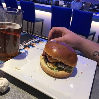 Dave & Buster's - Triple bacon burger?! Where's the beef?? (Zoom in to find it). Looks nothing like the picture on the menu. - American Near Me - Hanover, Maryland Dave & Buster's - Triple bacon burger?! Where's the beef?? (Zoom in to find it). Looks nothing like the picture on the menu. - American Near Me - Hanover, Maryland