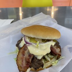 J&K Style Grill - Bacon cheeseburger.