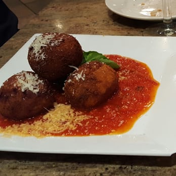 Cucina Calandra - Arancini (rice balls) appetizer. Fried a bit too long. - Italian Near Me - Fairfield, New Jersey