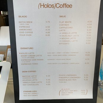 Holos Coffee - menu - Coffee & Tea Near Me - Artesia, California Holos Coffee - menu - Coffee & Tea Near Me - Artesia, California