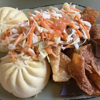 Satu'li Canteen - Cheeseburger Steamed Pods - Bao Buns $13.99 - New American Near Me - Lake Buena Vista, Florida
