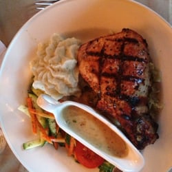Galioto's Twelve21 - Pork Chop, garlic smashed potatoes, and veggies. Mmmmmm