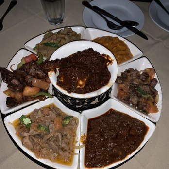 Blue Nile - One of the platters brought out as part of the traditional family meal - Ethiopian Near Me - Houston, Texas