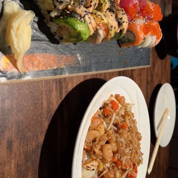 Kuro Bistro - White Dragon & Rainbow  Shrimp Fried Rice - Japanese Near Me - Lake Forest, Illinois