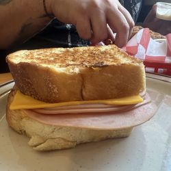 The FarmHouse Restaurant - Hot ham and cheese on sourdough-husband loved it! 5/5