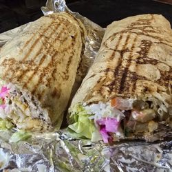 Flaming Stove - Chicken shawarma saj wrap