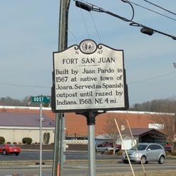 Fort San Juan - Fort San Juan Historical Marker, Morganton