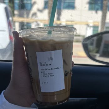 Cupcake & Espresso Bar - A Medium Dulce De Leche Latte with Almond Milk - Bakeries Near Me - Riverside, California Cupcake & Espresso Bar - A Medium Dulce De Leche Latte with Almond Milk - Bakeries Near Me - Riverside, California