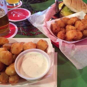 El Bait Shop - Cheese curds with burger basket - Bars Near Me - Des Moines, Iowa