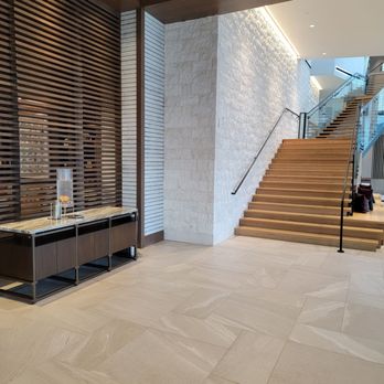 Hyatt Regency Conroe - Fruit infused water next to the stairs - Hotels Near Me - Conroe, Texas