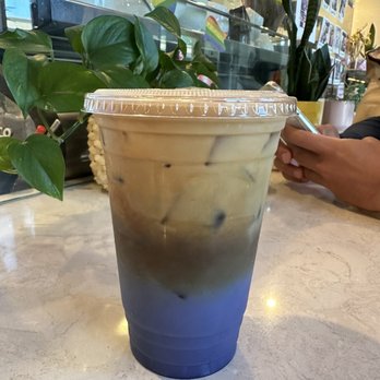 Nirvana Soul Coffee - Mabuhay Ube Latte (large) - Coffee & Tea Near Me - Cupertino, California Nirvana Soul Coffee - Mabuhay Ube Latte (large) - Coffee & Tea Near Me - Cupertino, California