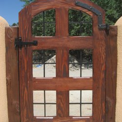 Taos Door & Hardware Co - Fir Gate with Forged steel