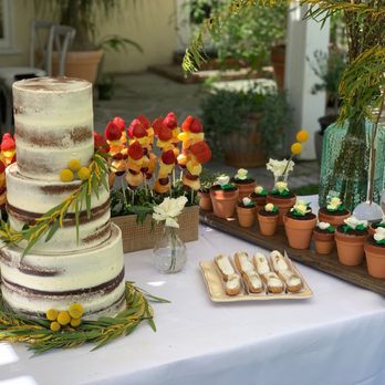 Shirin Bakery - Naked cake for my bridal shower and the flower pot cupcakes! They were such a hit :) - Bakeries Near Me - Tarzana, California Shirin Bakery - Naked cake for my bridal shower and the flower pot cupcakes! They were such a hit :) - Bakeries Near Me - Tarzana, California