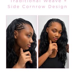 Proxima Wellness & Beauty - Traditional Sewn-In with Side Cornrow Design
