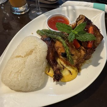 Pimaan Thai Restaurant - Chicken Gai Yang (Grilled half chicken marinated with thai herbs) - Thai Near Me - Emerson, New Jersey