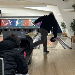 Terrace Lanes Bowling Center - My husband kicking my butt in bowling