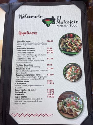Menu photo 2 El Molcajete Ukiah, CA
