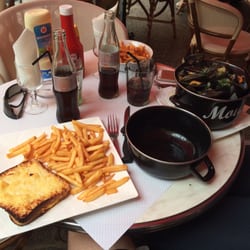 Mori's Bar - Croquet Monsieur mussels and pommé frite