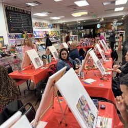 Creative Joy Art Studio - Getting ready to paint!