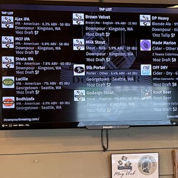 Downpour Brewing - Menu - Breweries Near Me - Kingston, Washington Downpour Brewing - Menu - Breweries Near Me - Kingston, Washington