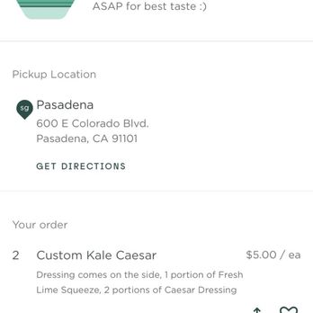 sweetgreen - Healthy Salads, Wraps, and Bowls - My "completed" order scheduled for 7pm. Turns out they never made the order and ran out of inventory hours ago. - Salad Near Me - Pasadena, California sweetgreen - Healthy Salads, Wraps, and Bowls - My "completed" order scheduled for 7pm. Turns out they never made the order and ran out of inventory hours ago. - Salad Near Me - Pasadena, California