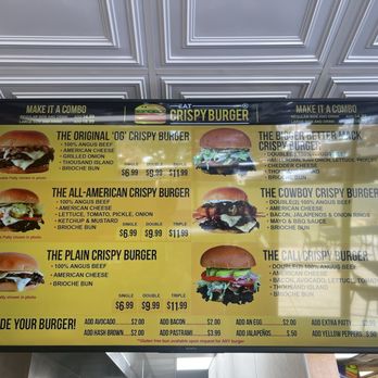Eat Crispy Burger Convoy - Menu- part 2 - Burgers Near Me - San Diego, California