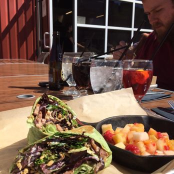 Fork & Fig - Outdoor dining is fantastic!!! (Could use some umbrellas) luckily I had sunscreen in the car! - Burgers Near Me - Albuquerque, New Mexico