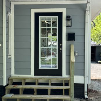Tj’s Handyman Services - This is the new door we installed. We also installed the steps, light, GFCI outlet, and mailbox. - Handyman Near Me Tj’s Handyman Services - This is the new door we installed. We also installed the steps, light, GFCI outlet, and mailbox. - Handyman Near Me
