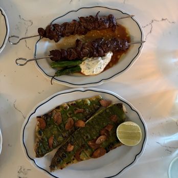 Alisa Wine & Friends - Branzino and wagyu skewer - Greek Near Me - Venice, California Alisa Wine & Friends - Branzino and wagyu skewer - Greek Near Me - Venice, California