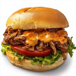 Suya Outpost - Our shredded Suya chicken or beef sandwich with our special house dressing