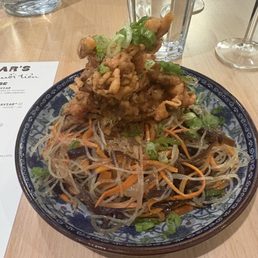 Glass noodles and fried mushroom Glass noodles and fried mushroom