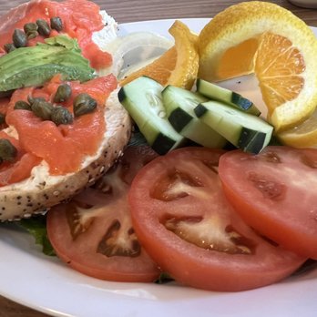 Mom's Kitchen - Bagel and Smoked Salmon Plate - Breakfast & Brunch Near Me - Vista, California