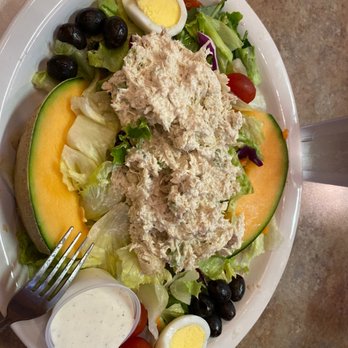 Outpost Restaurant - Chicken salad plate - American Near Me - West Yellowstone, Montana Outpost Restaurant - Chicken salad plate - American Near Me - West Yellowstone, Montana