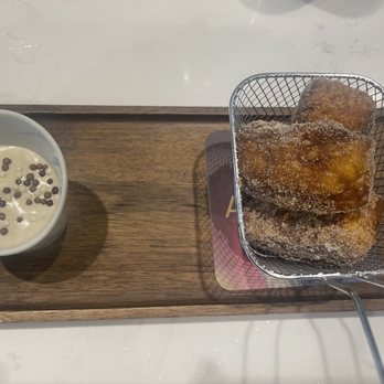 Aurora At The Celeste - Croissant beignets w/coffee dipping cream sauce - American Near Me - Orlando, Florida