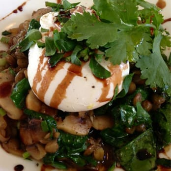 Anouk - Mushrooms, lentils and spinach topped with a perfectly poached eggs. Delicious! - Restaurants Near Me - Paddington, QLD