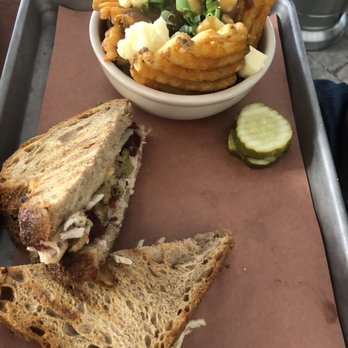 Harpoon Brewery - turkey sandwich special and poutine. - Breweries Near Me - Windsor, Vermont