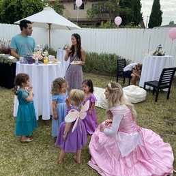 Princess Aurora engaging with the kids