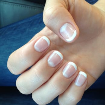 Mt Nail Salon - White tips with clear - Gelish - Nail Salons Near Me - Castro Valley, California