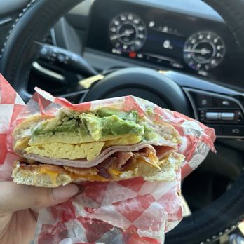 5th Ave Bagelry - Combo A Sandwich added avo and cream cheese - Bagels Near Me - Corona, California 5th Ave Bagelry - Combo A Sandwich added avo and cream cheese - Bagels Near Me - Corona, California