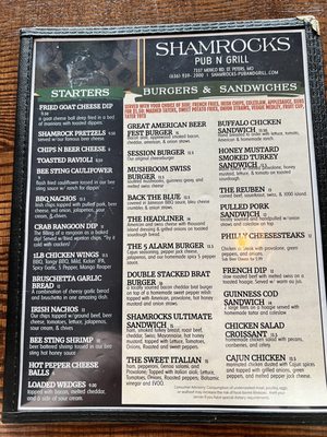 Menu photo 8 Shamrocks Pub & Grill St Peters, MO Menu photo 8 Shamrocks Pub & Grill St Peters, MO