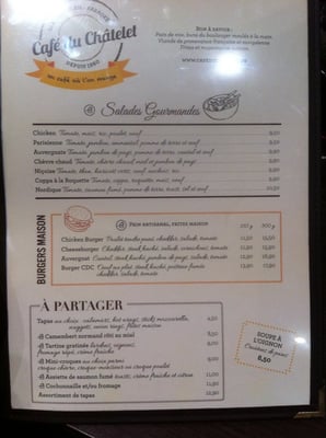 Menu photo 2 Café Châtelet Paris, 75