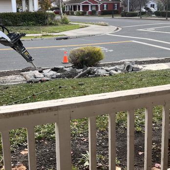 Golden Hills Landscape - Process in fixing sidewalk. - Landscaping Near Me - Bay Point, California