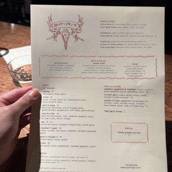 Spirit - Menu 2/2026 - Pizza Near Me - Pittsburgh, Pennsylvania Spirit - Menu 2/2026 - Pizza Near Me - Pittsburgh, Pennsylvania