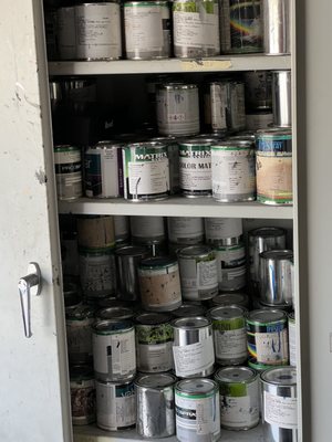 Photo of Onsite Wheels - Garden Grove, CA, US. Son's collection of paint.