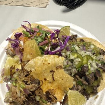 Dos Jefes - Pork taco, carne asada taco, and fish taco - Tacos Near Me