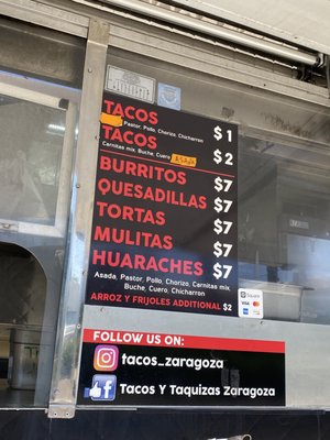 Menu photo 4 Tacos Zaragoza Santa Ana , CA Menu photo 4 Tacos Zaragoza Santa Ana , CA