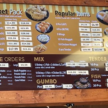 Louisiana Famous Fried Chicken - Closer look at the menu - Fast Food Near Me - Dallas, Texas