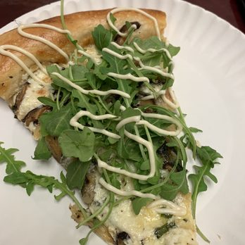 Chicks Restaurant and lanes - Mushroom garlic and arugula pizza - Pizza Near Me - Angola, New York Chicks Restaurant and lanes - Mushroom garlic and arugula pizza - Pizza Near Me - Angola, New York